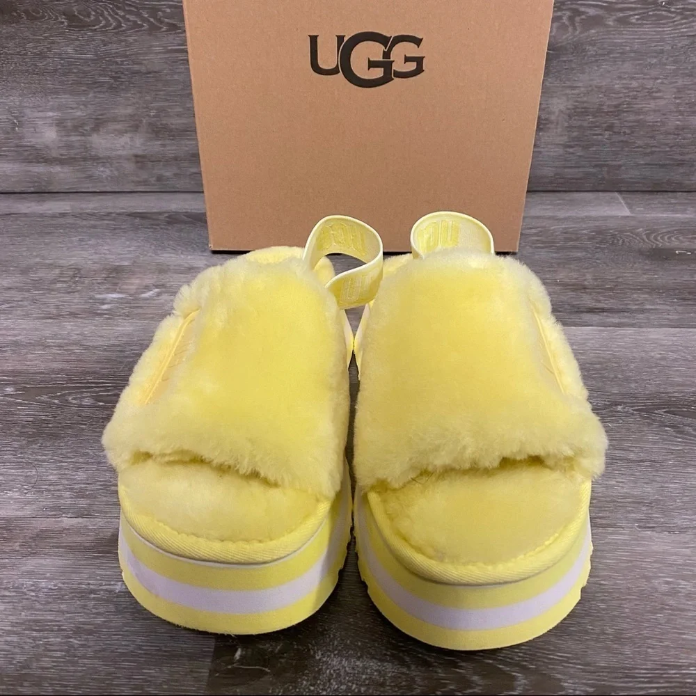 UGG | Disco Slides In Margarita Yellow New In Box Size 8